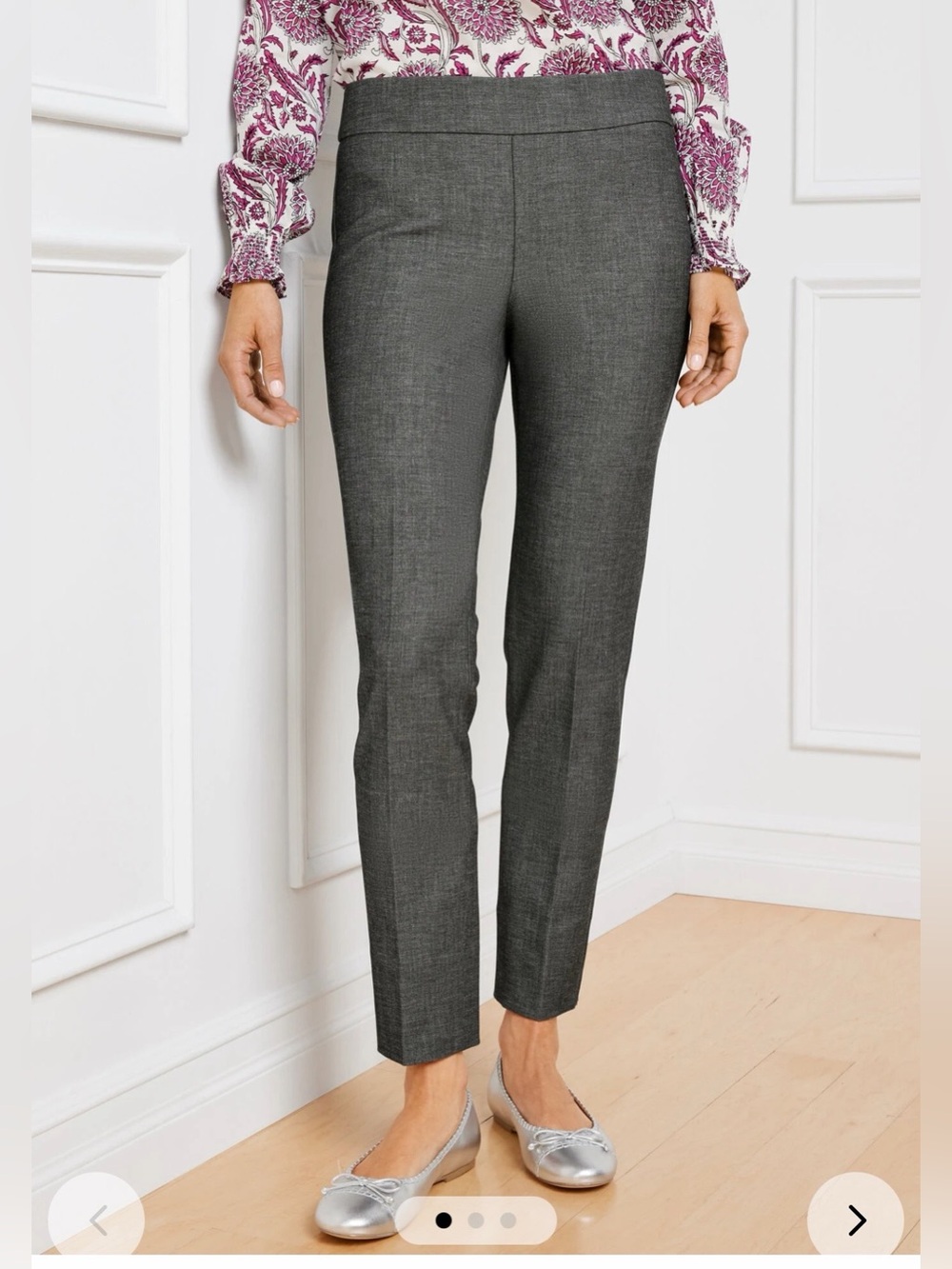 Talbots Straight Leg Ankle Pants in Charcoal Gray